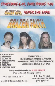 Brazen Faith — Never the Same cover